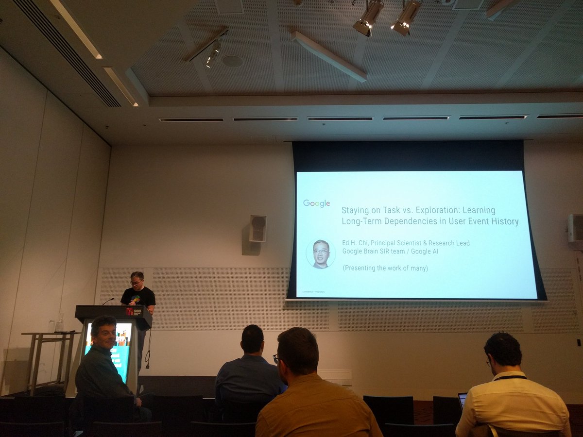 damiano10's tweet image. .@edchi talking about learning on longer-term dependencies in user event history #wsdm2019 #TaskIntelligence