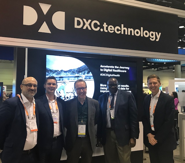 Great to have Will Smart <a href="/nhscio/">Will Smart</a> stop by our #HIMSS19 booth! Thanks for chatting and sharing with us and our team. #DXCOpenHealthConnect Digital Health Platform #DXCPersonas Next generation AI-driven Cognitive UI/UX