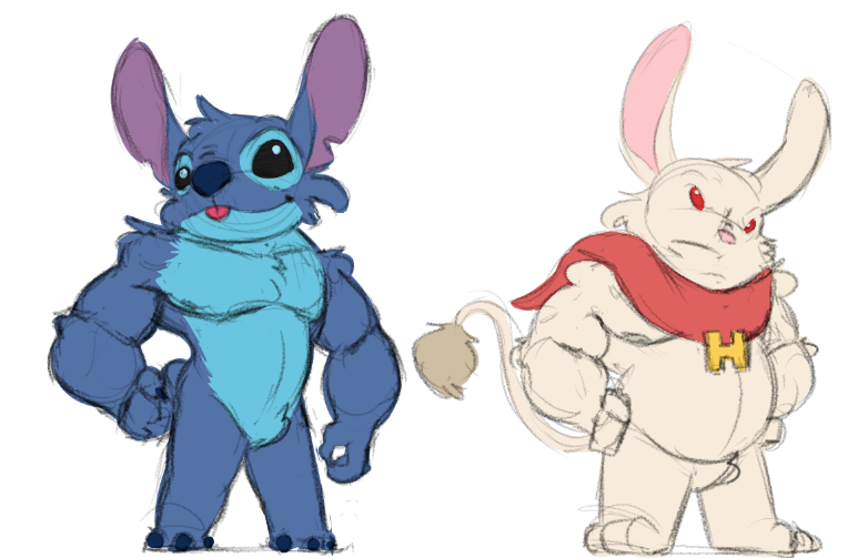 UnrealRui's tweet photo. stitch and Hämsterviel https://t.co/VZ931JoGC4