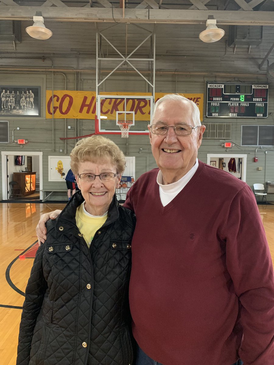 Rollin Cutter of Milan State Champs @milan54museum stopped by  @thehoosiergym today for a visit