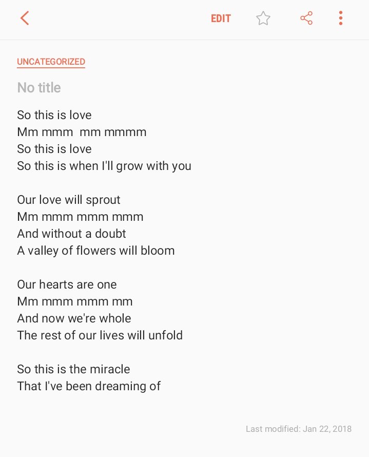 Short and sweet. I wrote my own version of "So This is Love" for Valentine's day last year but I got nervous thinking it was too soon to share it with him. Now he'll finally hear it 