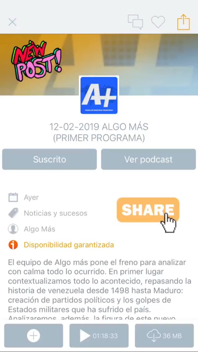 algomasfuera's tweet photo. ¿Has escuchado ya nuestro nuevo programa? Si no es así, haz click en el link de abajo ⬇️ y ve directamente a ello. ¡¡¡No te lo pierdas!!! 
https://t.co/WlS1TnarnP https://t.co/WLtNHczZ1R