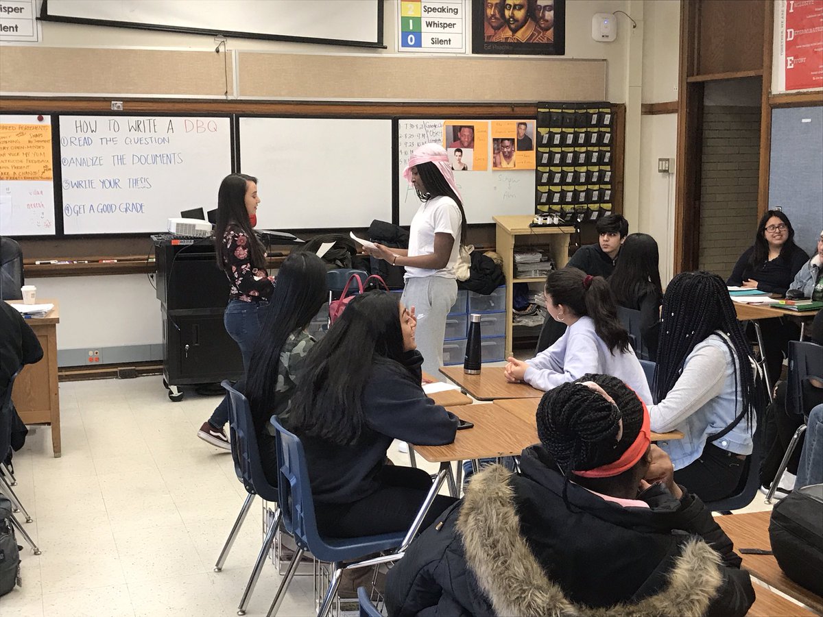 DrPuckett_'s tweet photo. Grateful for our partnership with @TimeLineTheatre! Our @VonSteubenMSC students met actors from the production they saw yesterday and even had the chance to act out some scenes! #VonPRIDE https://t.co/Zmg3Mk3Fu6