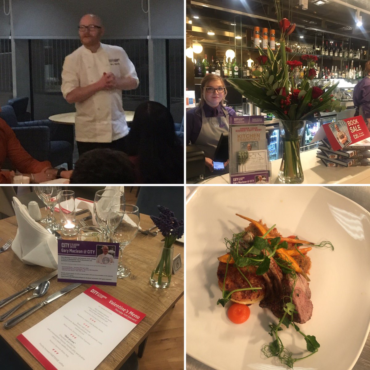 Sfagan25's tweet photo. Fantastic food and service @Gmacchef Valentine’s dinner @CoGCScholars @CofGCollege Thanks to Hospitality and Professional Cookery students for their support 👏 https://t.co/mKpmm7BlIa