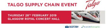 Interested in opportunities from Talgo locating in Fife? The Talgo Supply Chain event 28th Feb, Glasgow could be for you. Find out about Talgo's supply chain strategy & the opportunities for Scottish businesses. More info https://goo.gl/rGkGUA @sdpscotland #businessfalkirk