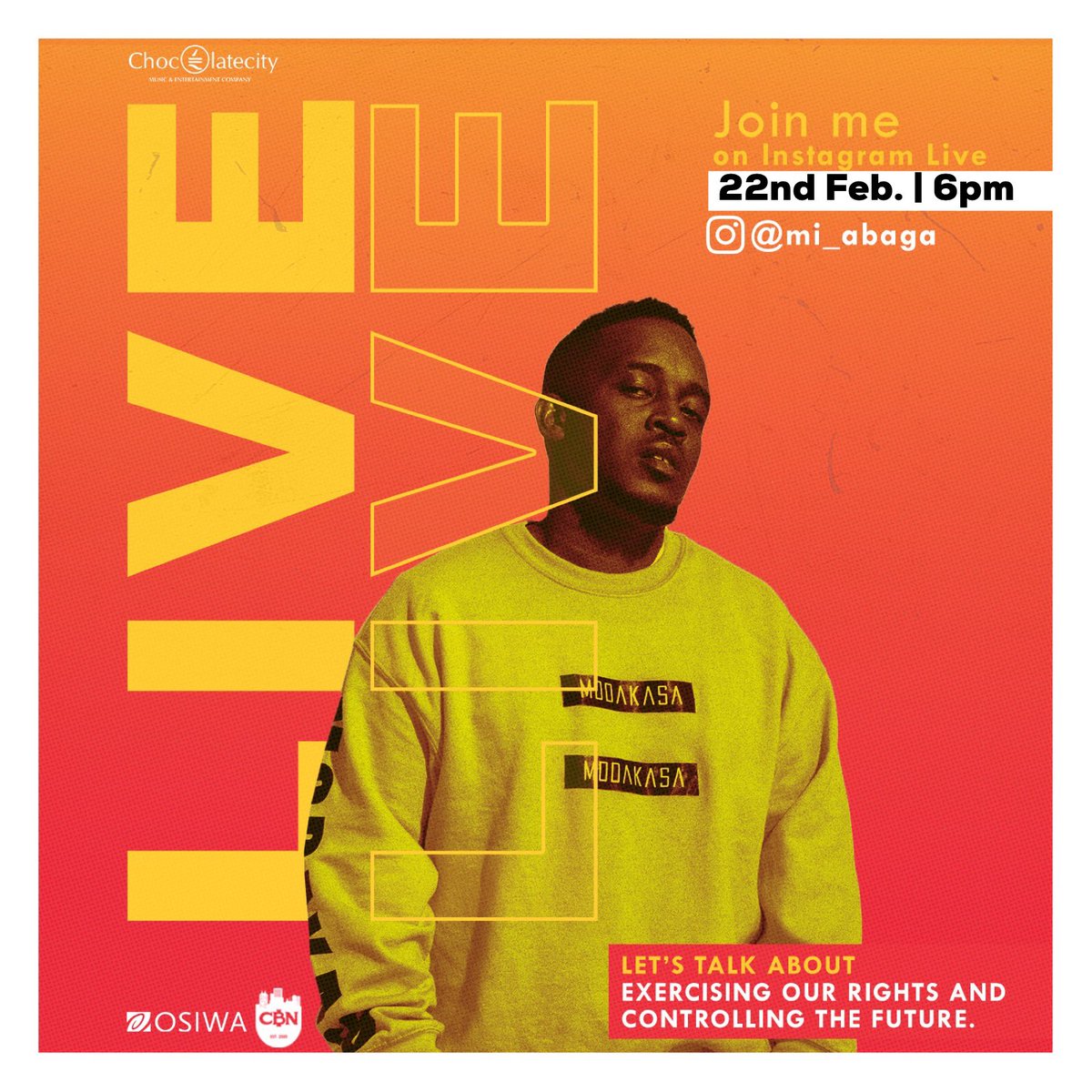 seunomis's tweet image. Join @mi_abaga later today on IG Live for a non-partisan interactive chat on the way forward, exercising your rights, voting process and controlling the future! #ControlTheEconomy