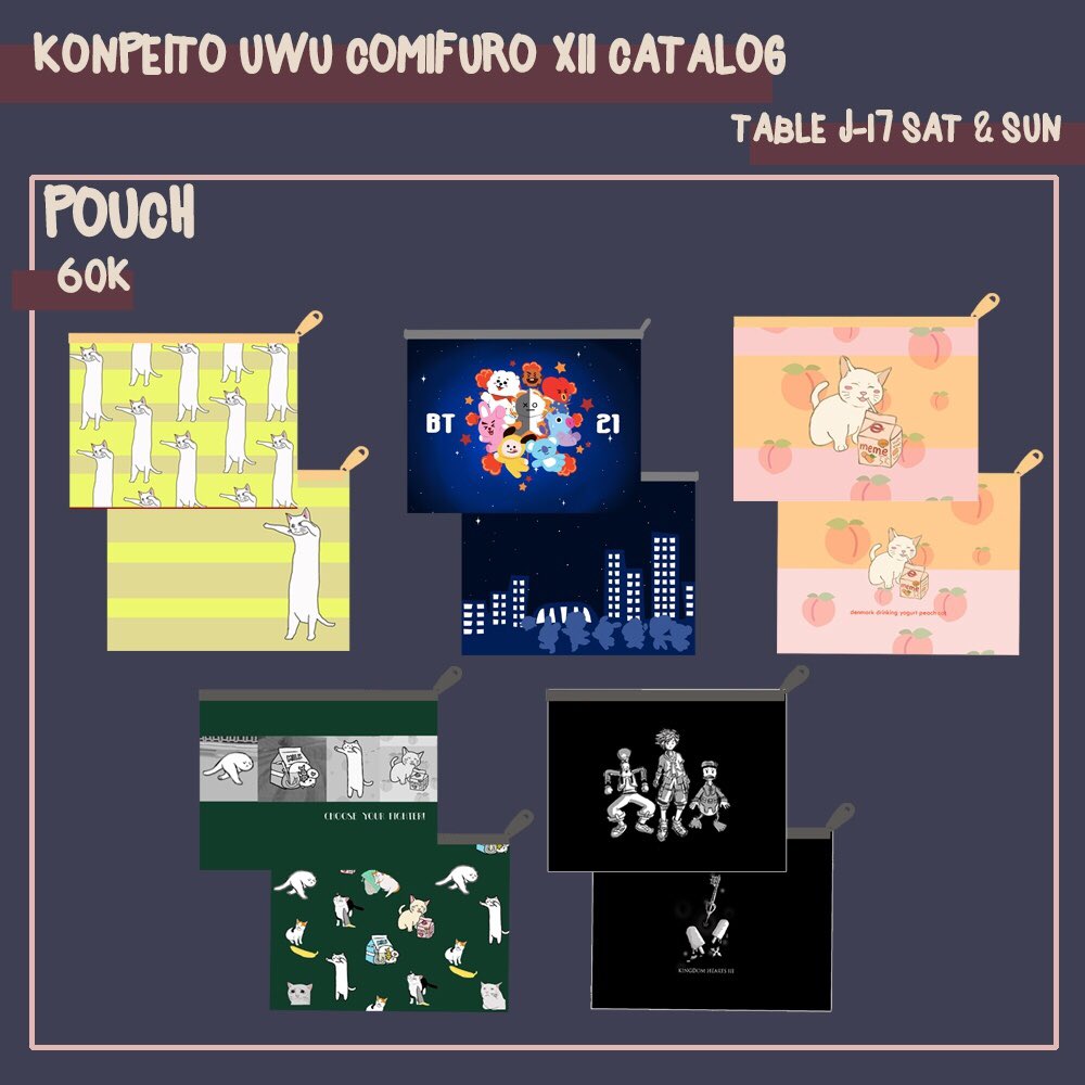 konpeito_UwU's tweet photo. KATALOG PART 1
berikut ini adalah katalog final kami untuk #comifuro12 #comifuro2019 #comifuroxii https://t.co/5PNfyJjFnQ