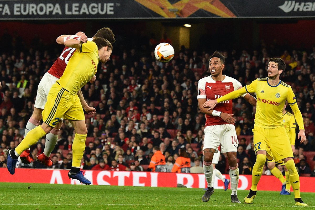 OptaJaya's tweet photo. 7 - Tujuh dari delapan gol Shkodran Mustafi untuk Arsenal di semua kompetisi tercipta lewat kepala. Sundul. #ARSBAT #UEL https://t.co/CAUybn5qPj