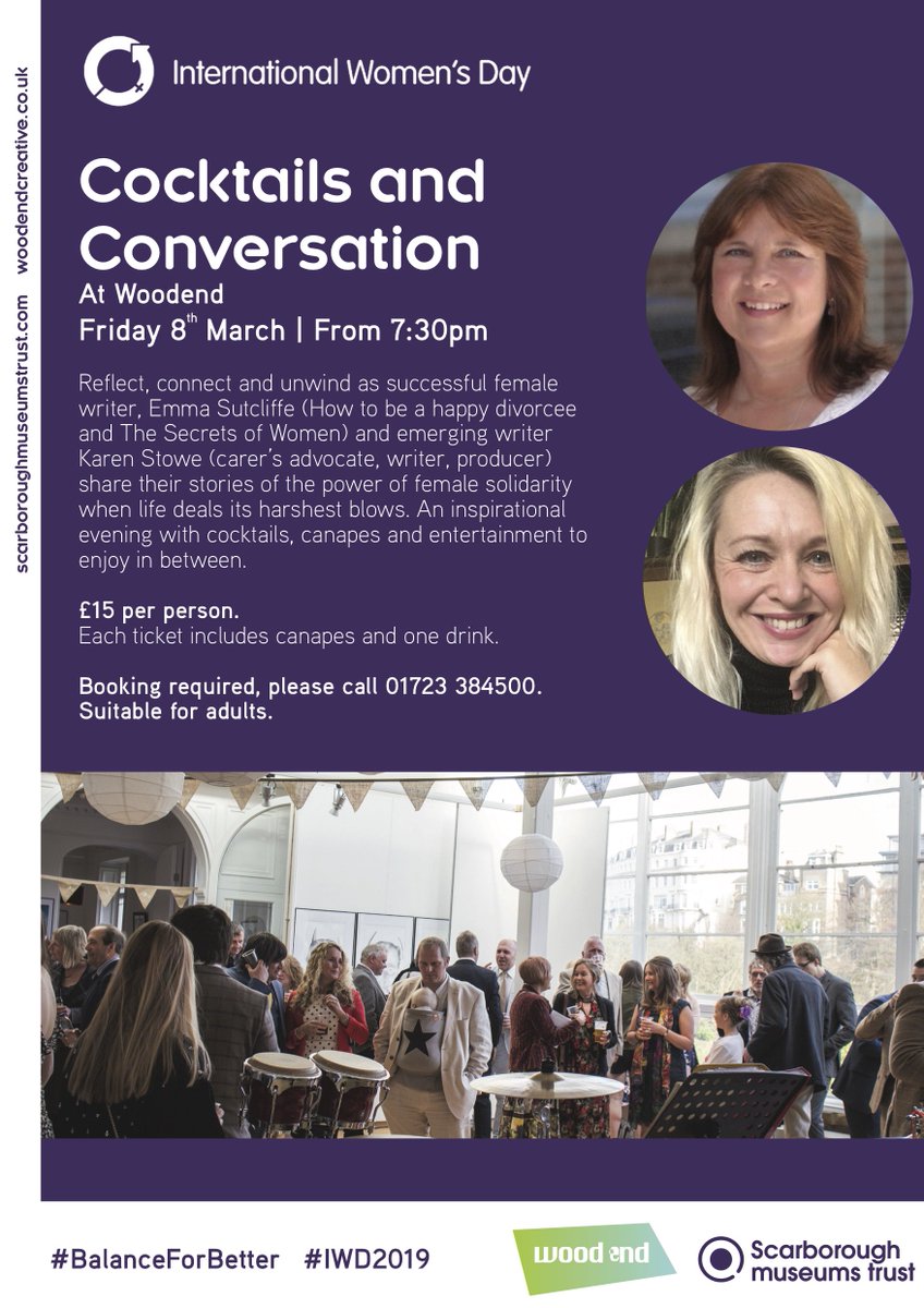 karen2702's tweet photo. Hope to see you at the International Women's Day event on Friday, 8th March at the Woodend Gallery in Scarborough. 
Call 01723 384500 for tickets.
@darcyemma @WoodendCreative https://t.co/CukXGBbFxw