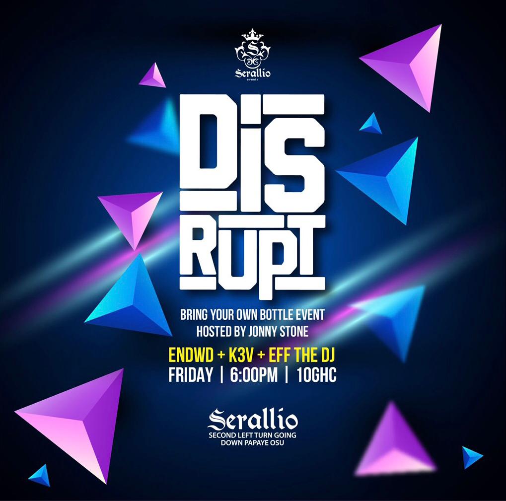 effthedj's tweet photo. A @Serallio weekend!
Today (6 dey go) - #Disrupt with the usual suspects ft @djpizaro
Tomorrow (5 prompt) - #DecafLive with the usual suspects ft @niiapa
๐๐พ๐๐พ๐๐พ https://t.co/9y3st5aSqy