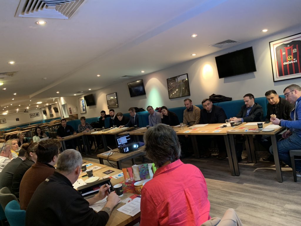 LateefBadat's tweet photo. Packed out here @shoutnetwork Friday Morning group @BRFCTrust with @singletonatwork Vicky @SewSimpleLtd What happened to our Chair! #WantYouBack #business #networking #blackburn #shoutnetworking #friday #morning https://t.co/Cc6vZJ9I3b