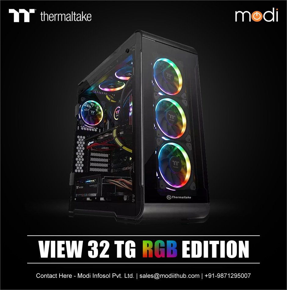 Modiinfosol's tweet photo. VIEW #32TG RGB #EDITION for #Gaming, which is design by Thermaltake for more detail call us: 011 - 40746900
Or visit our website: https://t.co/Cqx9D0xTIf https://t.co/rBaGUVQpR8