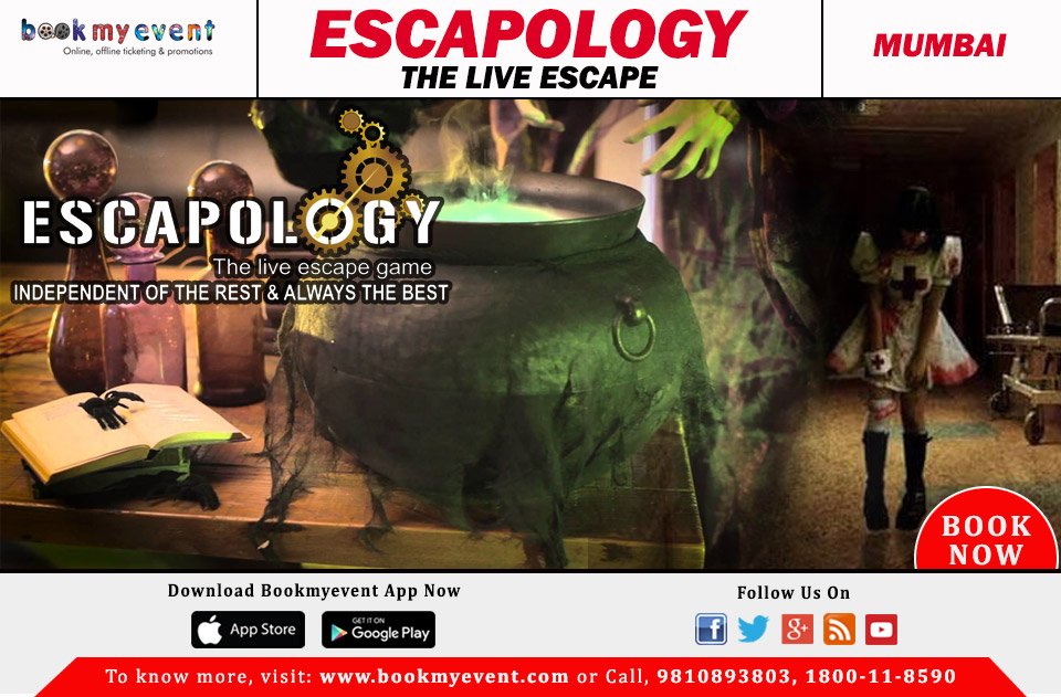 BOOKMYEVENTCOM's tweet photo. Escapology - The Live Escape Game in Mumbai
Book tickets here: https://t.co/MTmxOBKudI
#Bookmyevent #Online #Tickets #Escapology #Mumbai https://t.co/Y2GP7vzYeU