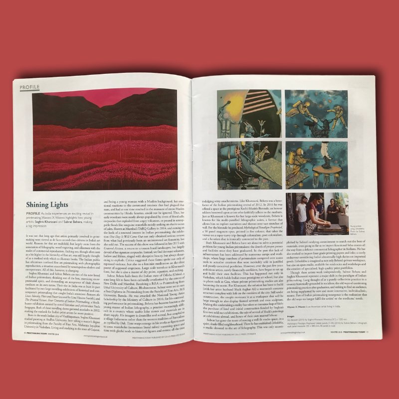 tarqtweets's tweet photo. #InThePress | @WaswoX  on @soghrakhurasani  and #SubratKumarBehera's works, and how they are making an impact on the future of Indian printmaking, featured in the Winter Issue of #PrintmakingToday.
#ArtistsAtTARQ #ContemporaryArt #Printmaking #SoghraKhurasani https://t.co/SLCoq3YZjp
