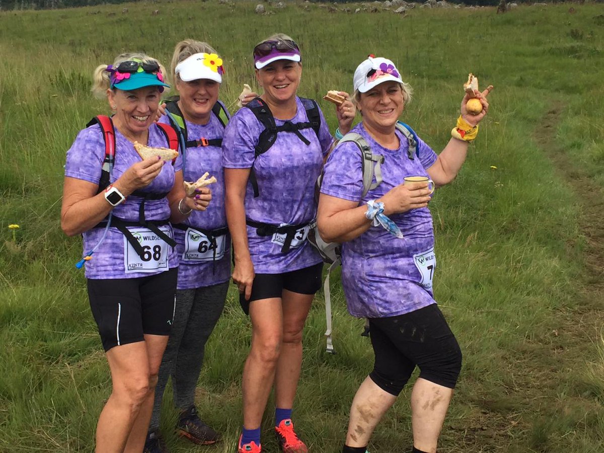 KZNTRAILRUNNING's tweet photo. Its #morethanarun at #ThreeCranes - the self-named Purple Petunia's are lapping up every inch of the beautiful Karkloof Valley! https://t.co/12VhQLWqmH