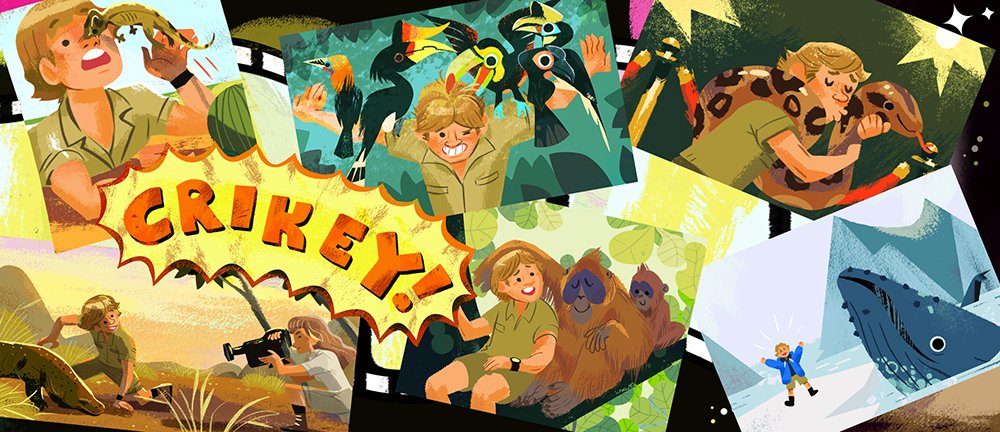 GoogleDoodles's tweet photo. Did you know? Steve Irwin’s love for exotic animals started when he was young. For his 6th birthday, he was gifted an 11-foot python that he affectionately named Frank ❤️🐍

#CrocodileHunter #GoogleDoodle → https://t.co/z8PPgDaXfr https://t.co/oZIbWpzNAj