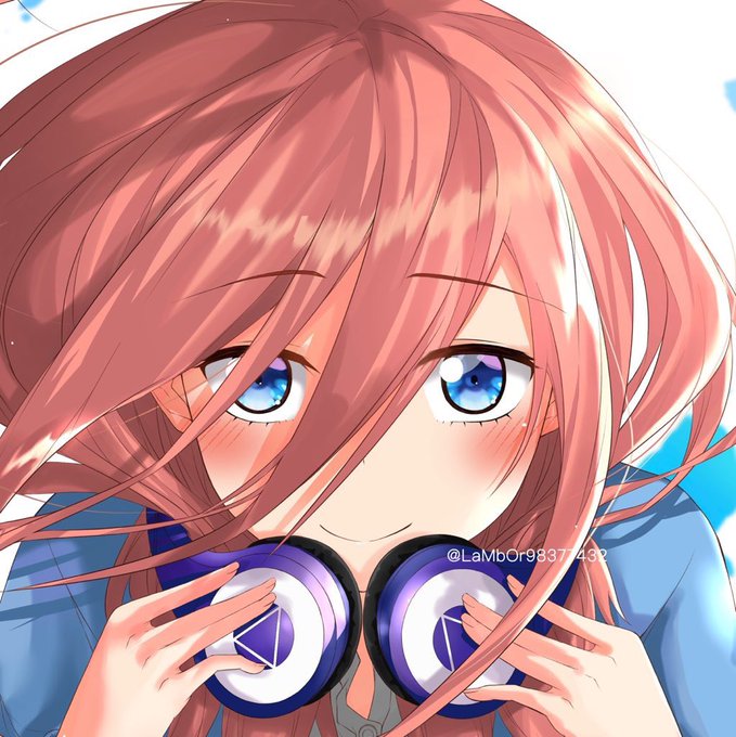 LaMbOrさんがTwitterに投稿した中野三玖(五等分の花嫁)のイラスト。
