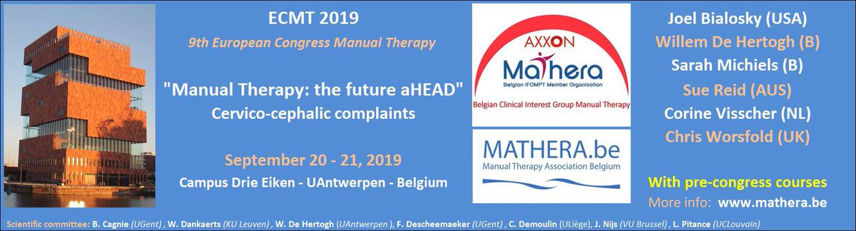 ABSG MT | MATHERA (@mathera_be) on Twitter photo Proud to announce the line up of #ecmt2019 ! More details about program, pre-congress courses and registration soon available <a href="/AxxonBe/">AXXON</a> <a href="/IFOMPT/">IFOMPT</a> <a href="/JoelBialosky/">Joel Bialosky</a> @wdeherto @michielssarah24 @MCTA_sraust <a href="/ChrisWorsfold1/">Chris Worsfold</a> <a href="/aktweetsbe/">Artsenkrant</a> <a href="/Domus_Medica/">Domus Medica</a> mathera.be/nl/content/ecm… Proud to announce the line up of #ecmt2019 ! More details about program, pre-congress courses and registration soon available <a href="/AxxonBe/">AXXON</a> <a href="/IFOMPT/">IFOMPT</a> <a href="/JoelBialosky/">Joel Bialosky</a> @wdeherto @michielssarah24 @MCTA_sraust <a href="/ChrisWorsfold1/">Chris Worsfold</a> <a href="/aktweetsbe/">Artsenkrant</a> <a href="/Domus_Medica/">Domus Medica</a> mathera.be/nl/content/ecm…