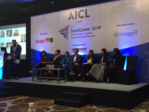 stirrupworks's tweet photo. #StratComm2019 Our Director of Client Strategy Urja Khanna on reinventing the #corporate narrative w/ @induksharma of @discoverRB, Sushmita Bandopadhyay of @BDandCo, Rajiv Arora of @oyorooms, @amanpannu of @DCMShriramLtd, Rohit Gulati of KARL STORZ Endoscopy & @roma12n of @pfizer https://t.co/Z1ZHGFrQqg
