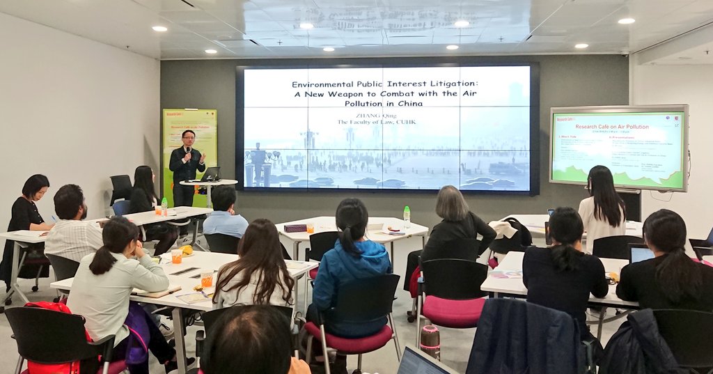 cuhklibresearch's tweet image. ZHANG Qing from Faculty of Law is now talking his research on  environmental public interest ligitation as a new weapon to combat with the air pollution in China. #CUHKLIBRARY