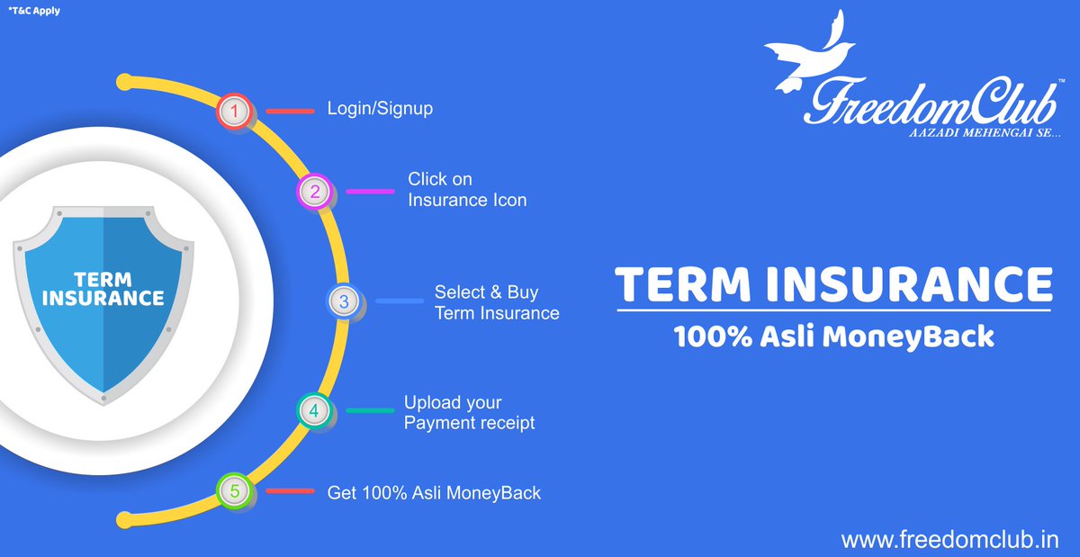 freedomclub18's tweet photo. Secure the future of you & your family with the #BestTermInsurance plan & get 100% Asli moneyback (#Cashback) through https://t.co/uVT3dcFkHx
For more query: 011-40324156
#Termlifeinsurance #Aslimoneyback #Terminsurance #Onlineinsurance #bestinsuranceplan https://t.co/H2D7mIHCE7