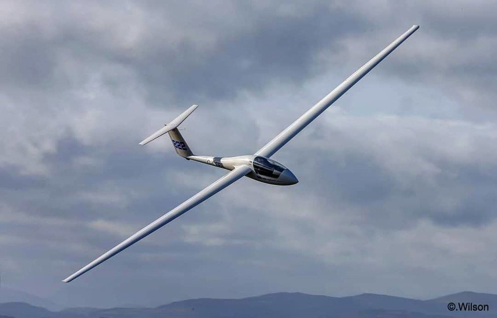 Diving down for a run along the ridge