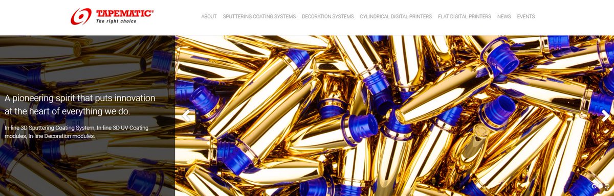 Tapematic's tweet photo. Discover our new website! You will find more information and insights about our company and machines.

https://t.co/OQDXswGmjX

#tapematic #therightchoice #newwebsite #pstline #inlinemachine #sputtercoatingmachine #sputteringsystem #3duvcoatingmodules #inlinedecorationmodules https://t.co/EFC9wm9vVA