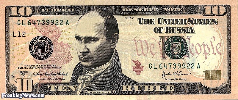 10 долларов в российские. Доллар с Путиным. Доллар с изображением Путина. Долар с Путиным банкнота. Доллар с Лениным.