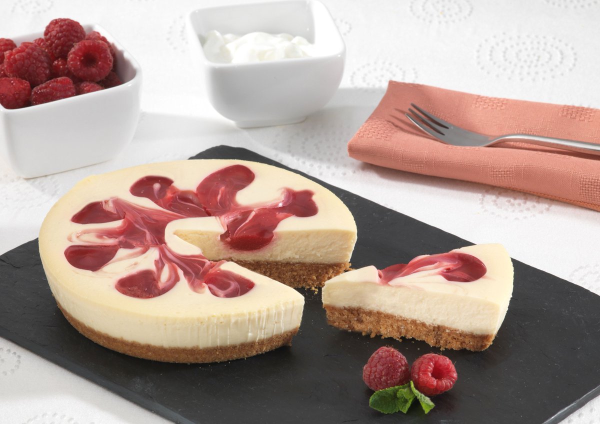 VickyCoppenrath's tweet photo. Friday is finally here and the weather forecast looks fabulous.☀️☀️
 Enjoy the sunny weekend with a fruity treat such as our Raspberry Swirl Cheesecake. #FridayFeeling https://t.co/RycNWRKdoK