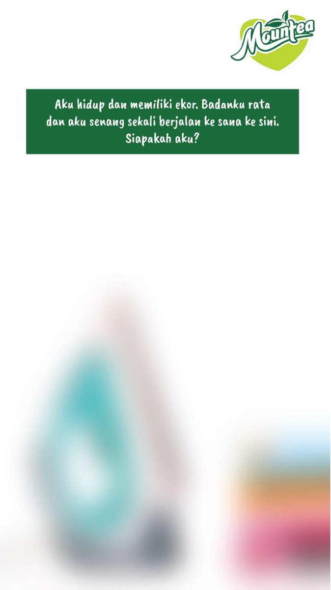 Aku hidup dan memiliki ekor. Badanku rata dan aku senang sekali berjalan ke sana ke sini. Siapakah aku? 

#MounteaCafeLeci #SegernyaNyataBerasaDiCafe