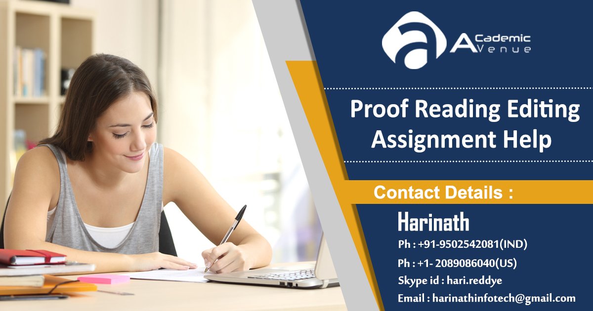 academic_avenue's tweet image. j.mp/2PRgwBI
#AcademicAvenue provides #ProofReadingAssignmentHelp. Our Assignment help tutors are experts in giving you best assignment solutions, and help the students in getting good grades.
#AssignmentWritingHelpService
#ProfessionalProofreadingServices