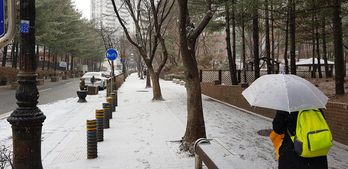 아침부터 내리는 눈발....
수내2동도 인도 등에 쌓이는 추이를 예의주시하고 있습니다

#성남시 #분당구 #수내2동