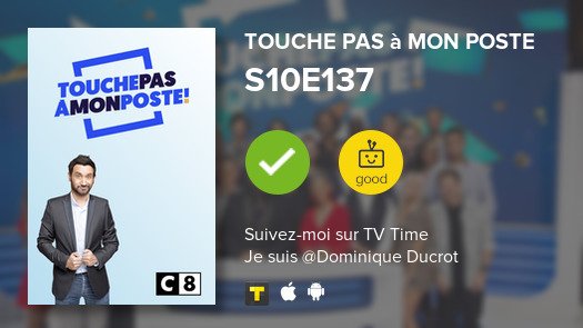 Je viens de regarder l'épisode S10E137 de Touche pas à mo... ! #tvtime tvtime.com/r/VF13