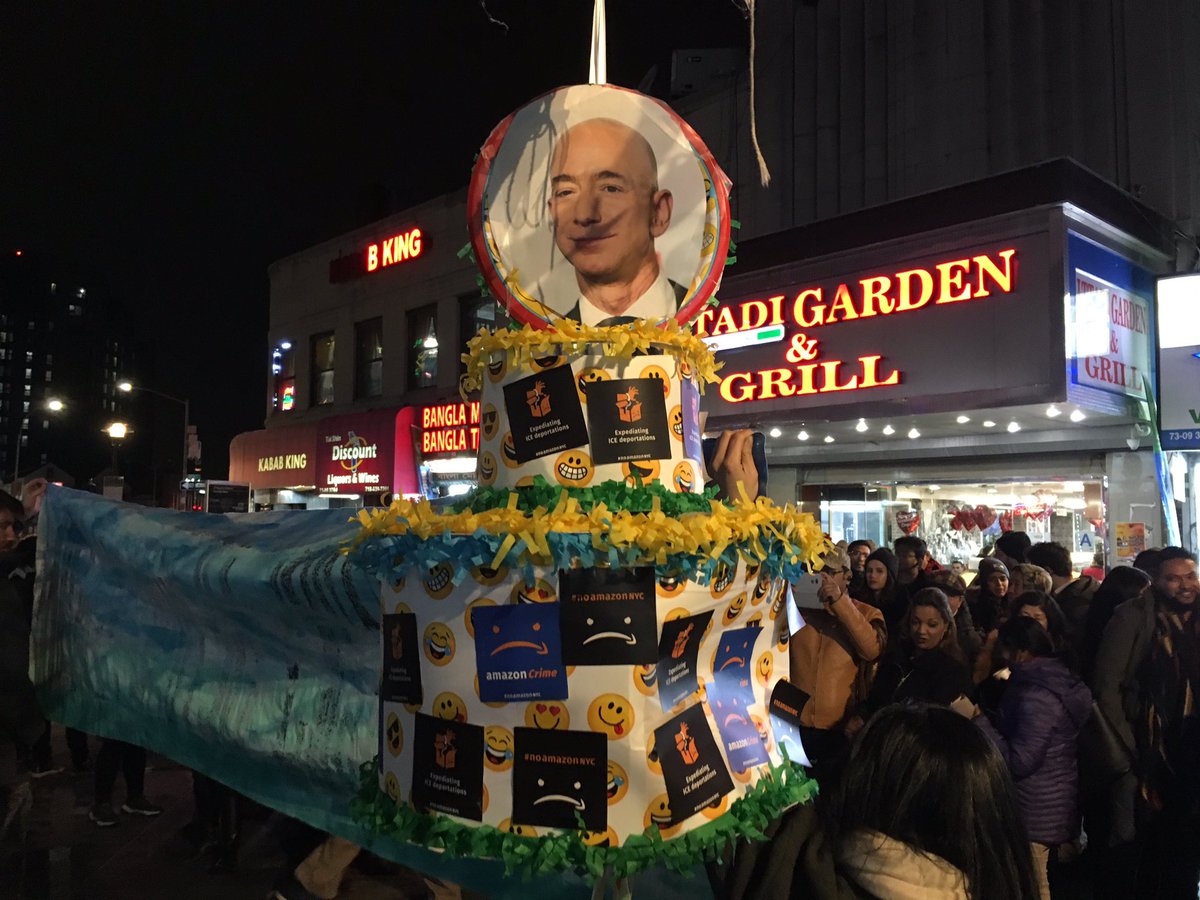JFREJNYC's tweet photo. It takes our neighborhoods to *literally* beat a billionaire.
#ByeBezos #NoAmazonNYC #HQ2Scam https://t.co/LRFoZAx0fS