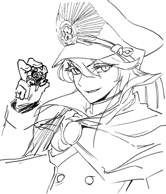 サークルカットのノッブをイケメンに描きすぎてなんか笑っちゃうからなんとか中和する為にベイブレードのドラグーン持たせて遊んでたらレイヤーそのままだった朝です 