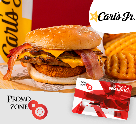 PromoZoneMex's tweet photo. Ven a disfrutar de una excelente hamburguesa en @CarlsJrMx. 20% de descuento en productos individuales. Solicita el tu tarjeta en el siguiente Link https://t.co/zsSyDfSam9 … https://t.co/sOjL7jpcuS