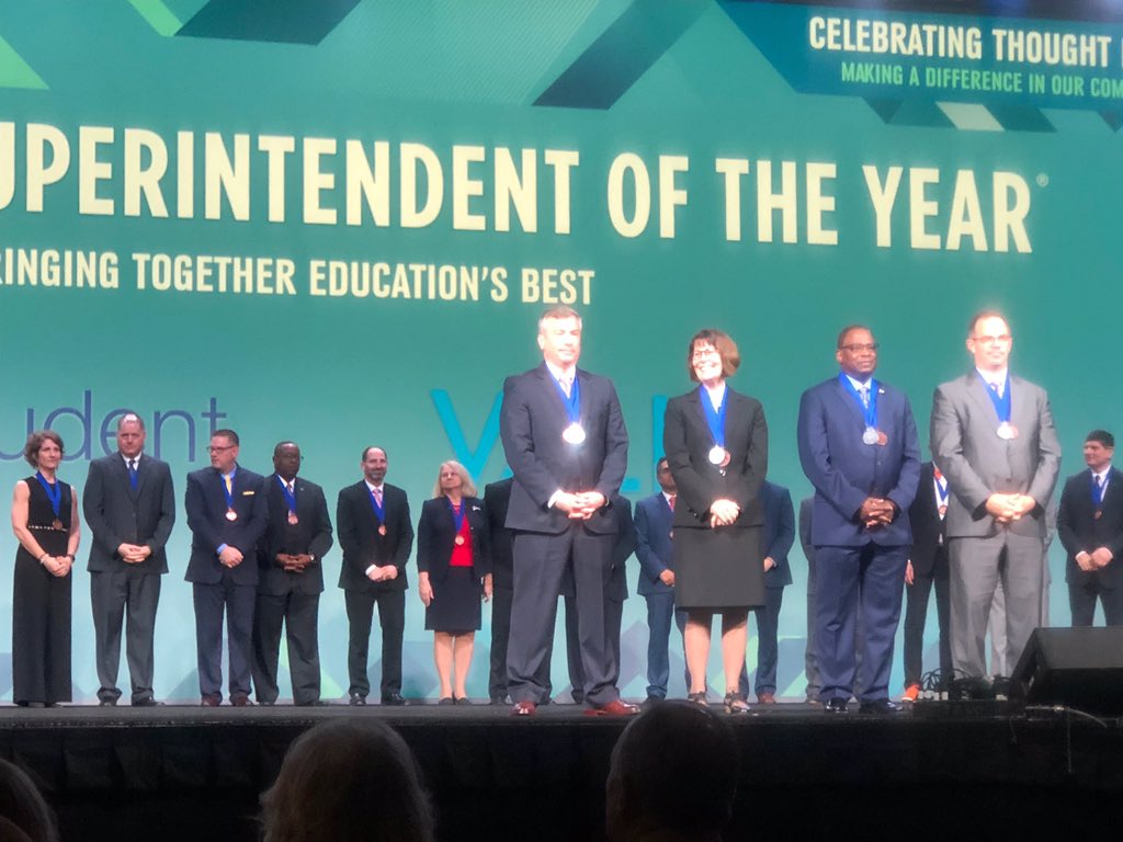 NISD's tweet photo. #ThisIsNorthside- Dr. Woods was recognized this evening in Los Angeles as one of four finalists for National Superintendent of the Year at the @aasahq conference. We are so proud of you @briantwoods1! https://t.co/A5jfRSePSe