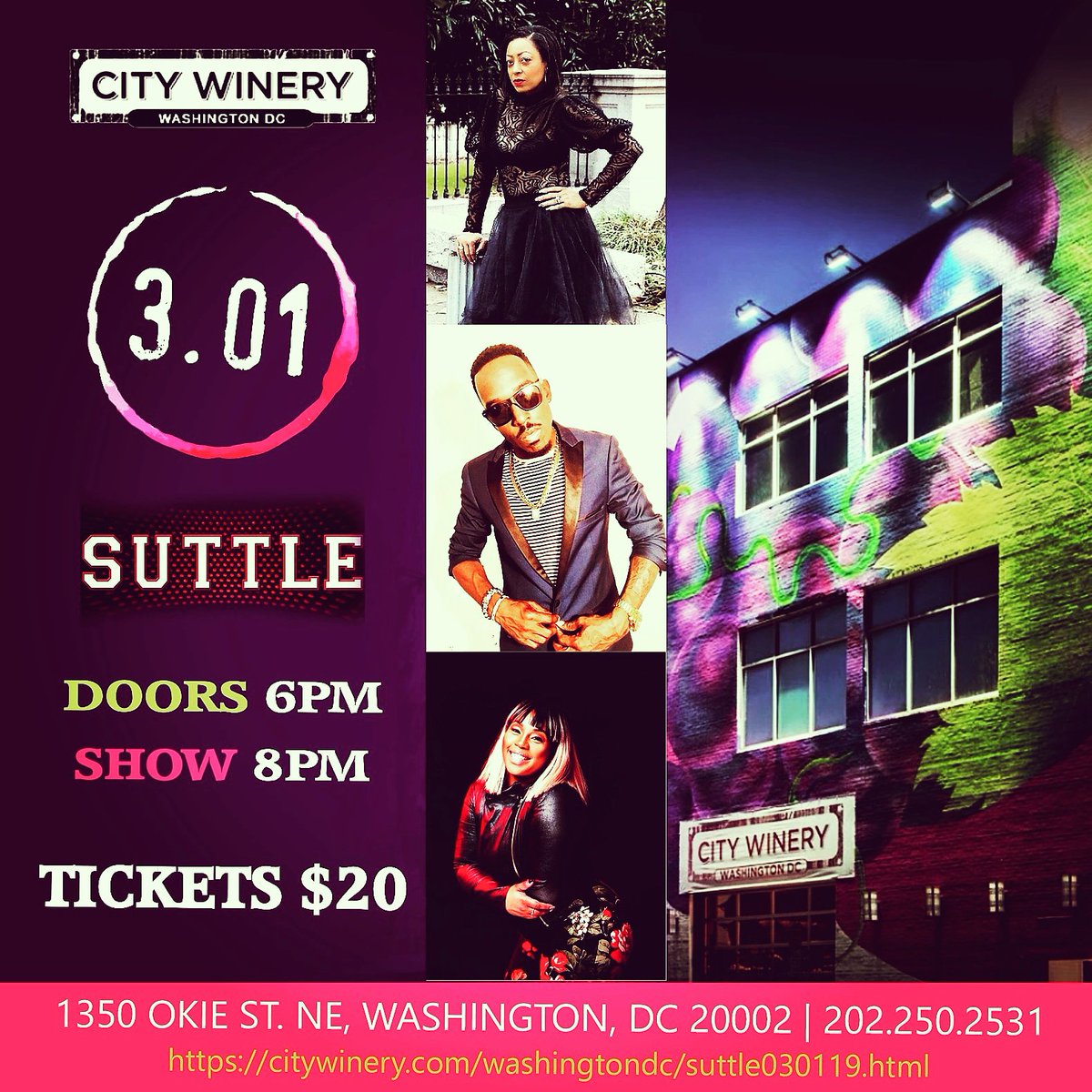 squadsuttle's tweet photo. SUTTLE UP NEXT | TELL a FRIEND BRING a FRIEND |TICKETS ON SALE NOW  | CHECK THE FLYER FOR LINK!!! #prettinikki #moody #kendall #dede #suttle #squadsuttle #suttlesquad #suttlethoughts #onebandonesound #citywinerydc #dcgogo https://t.co/D2Kt6r2YWa