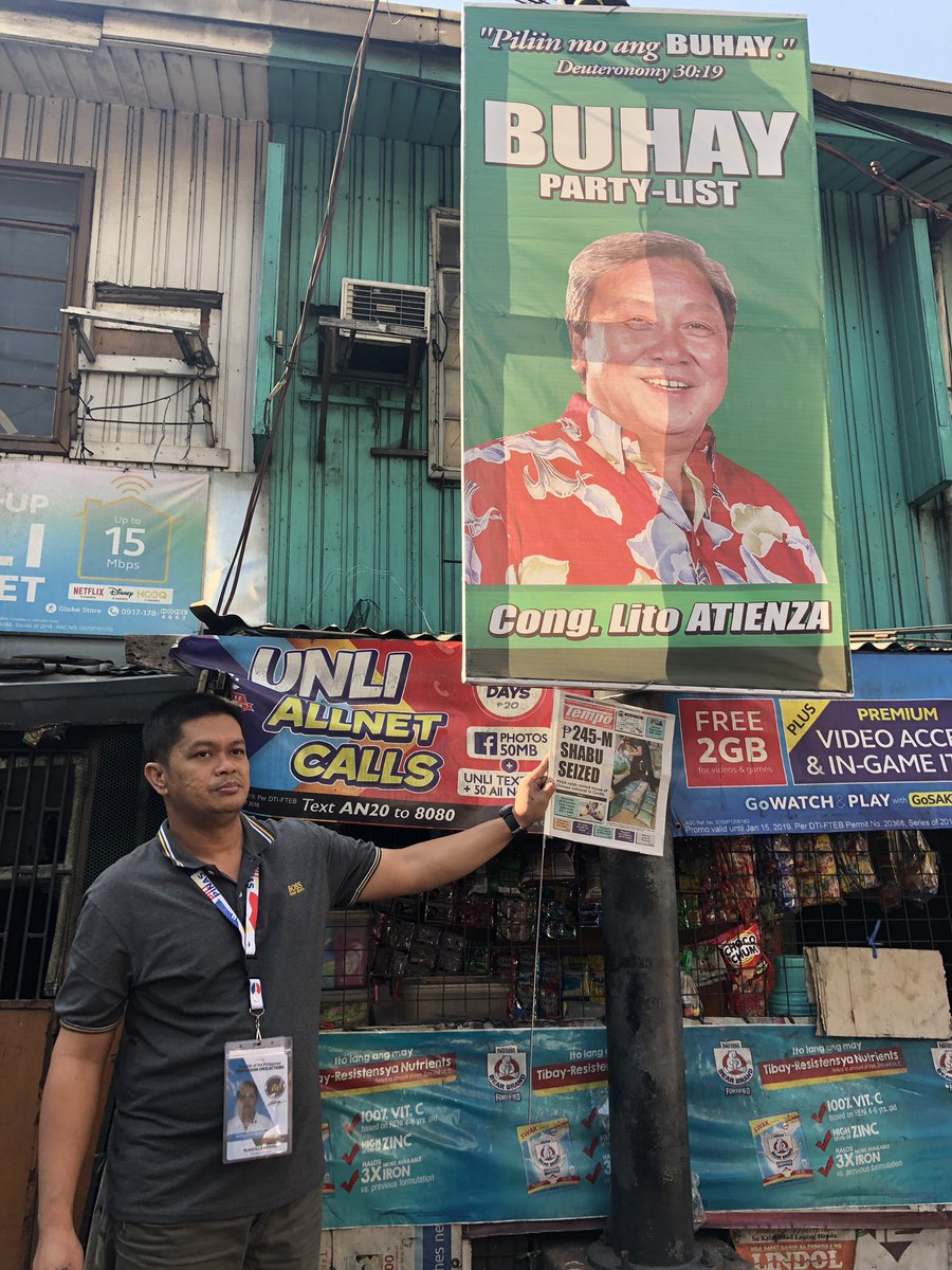 Moriones Street: oversized poster of Lito Atienza (3x6 ft) and ...