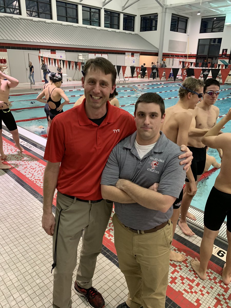kwswimming's tweet photo. There will be more photos from tonightβs match up of FC v. Shaler - but here are just two highlights... it was another battle of the KW Coaches, Dan v. Andy! Our KW volunteer timers did an amazing job, as always! Good luck to every WPIAL qualifier! #representKW #FCPROUD https://t.co/TBuxeIBqsM