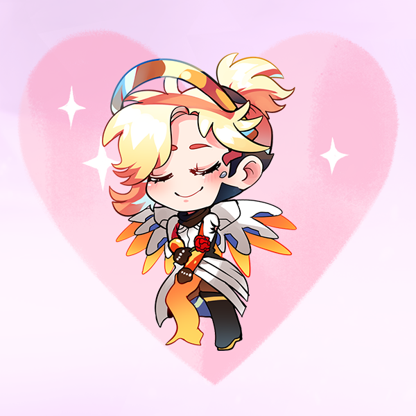 PlayOverwatch's tweet photo. Thank you for celebrating with us, Valentines! 💕 

This heroic art 🎨 by @OnstaMonsta &amp; @uguubear https://t.co/EICt9BkngT