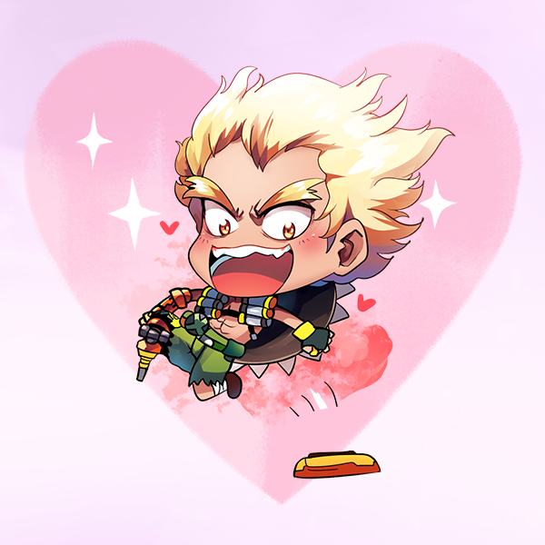 PlayOverwatch's tweet photo. Thank you for celebrating with us, Valentines! 💕 

This heroic art 🎨 by @OnstaMonsta &amp; @uguubear https://t.co/EICt9BkngT