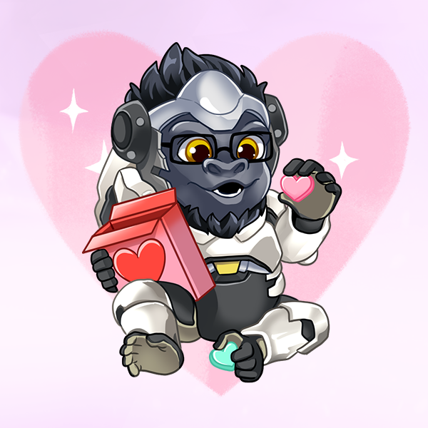 PlayOverwatch's tweet photo. Thank you for celebrating with us, Valentines! 💕 

This heroic art 🎨 by @OnstaMonsta &amp; @uguubear https://t.co/EICt9BkngT
