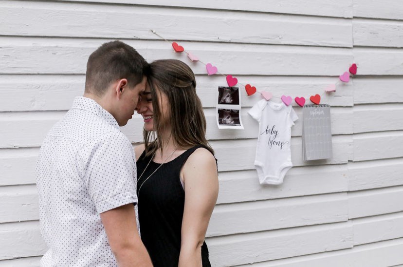 kaceymayyy's tweet photo. This Valentine’s is extra sweet because our little family is growing by one heartbeat!
 ••• 
Baby Lyons due September 2019! ❤️💕 https://t.co/TlHoRIbEg4