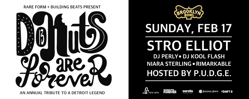 brooklynbowl's tweet image. | COMING SOON! | We’re celebrating the life and legacy of #JDilla at the annual @donutsrforever 13 on SUN, FEB 17 with sounds by #Rimarkable, @DJPerly, #DJKoolFlash, #NiaraSterling, and #StroElliot! Tickets on sale now--&amp;gt;&amp;gt; bkbwl.co/EuV