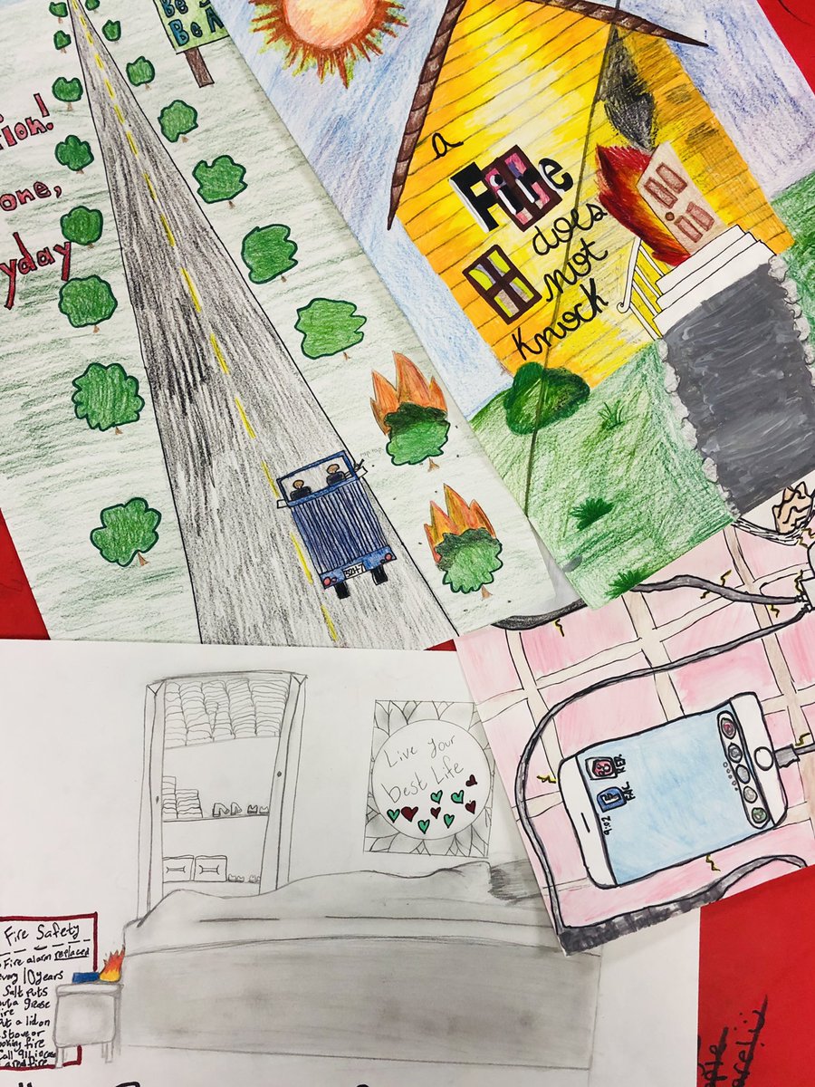 RebeccaEwellART's tweet image. Ecstatic to submit my talented art students art work to the Arson Watch Fire Prevention Poster Contest 🔥 #arsonwatch#talentedartstudents#inittowinit🎨