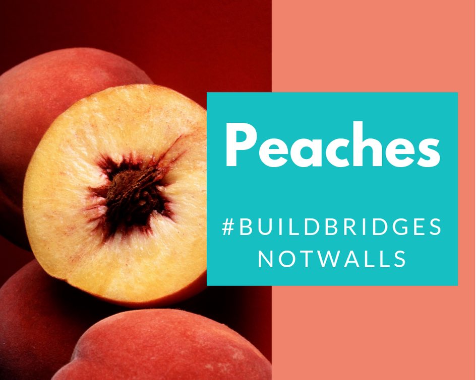 #peachesthewall #buildbridgesnotwalls #loveeachother