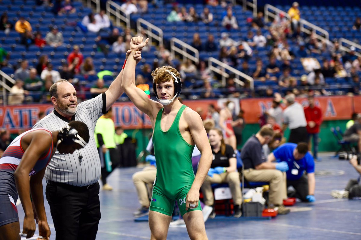 jesswolfram's tweet photo. Round one 2019 NCHSAA 4A Wrestling Championships / Paul Grena (138) / Cary Wrestling @CaryWrestling @nchsaawrestle #CaryPride #GoImps https://t.co/xCFQpcCukh