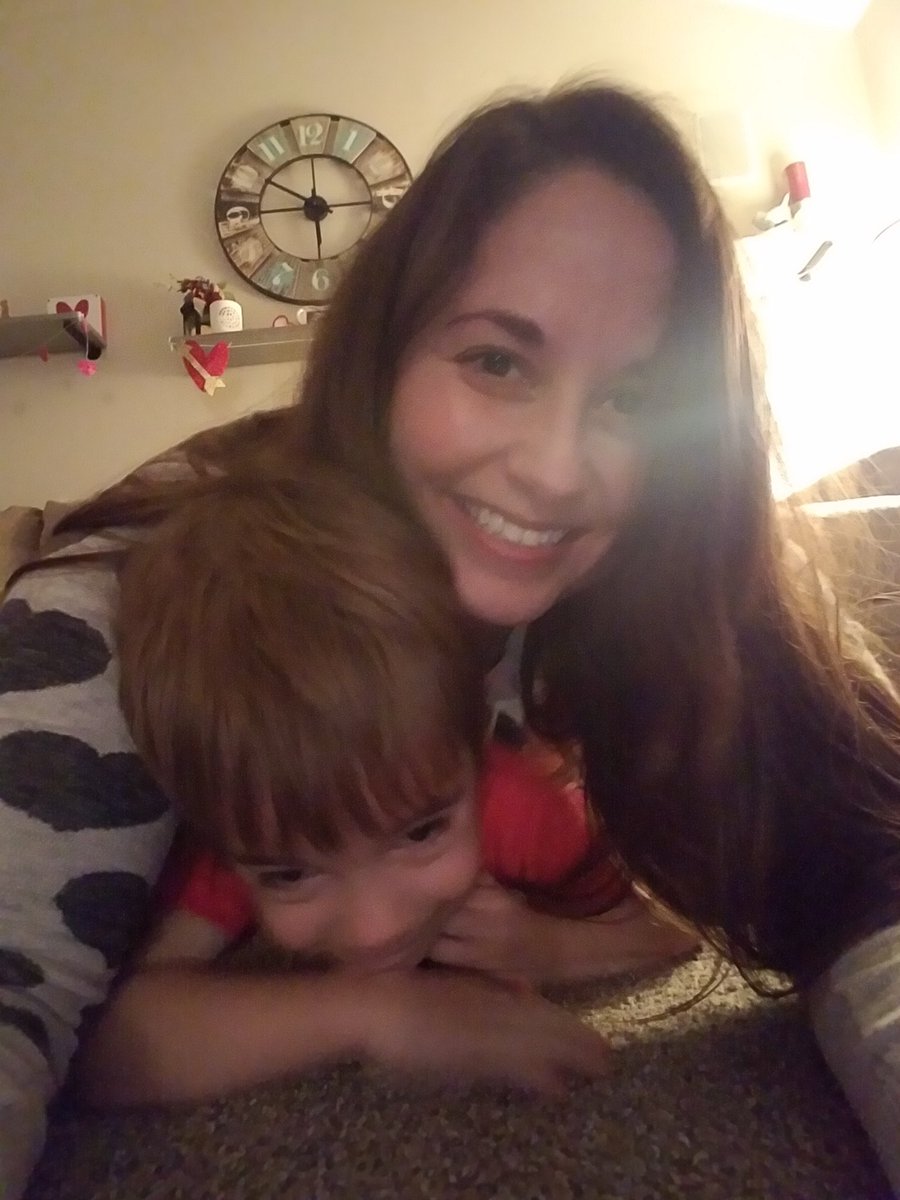 ssamanka's tweet photo. Y'all. I tackled and laid on my #Valentine so I could take this selfie with him.
He looks thrilled, doesn't he?
#turddler
#HeLovesMeMost https://t.co/FiKLbWkyDh
