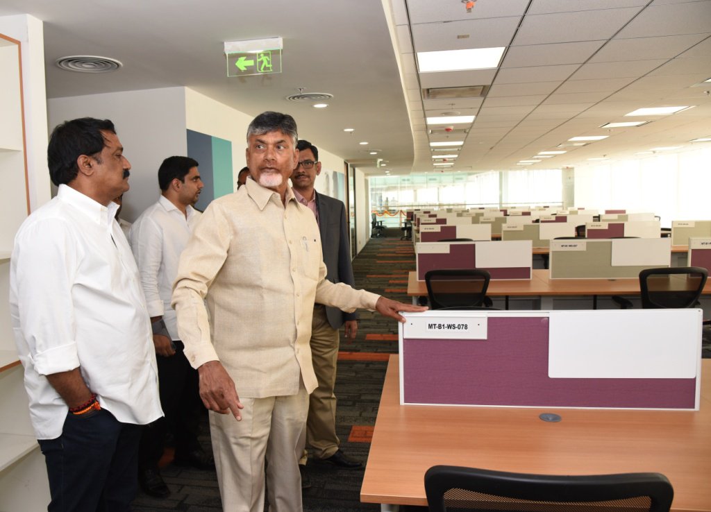 naralokesh's tweet photo. Hon'ble CM @ncbn inaugurated the iconic Millennium towers in #Vizag yesterday. The towers will be a landmark in the region boosting IT prospects immensely https://t.co/oc1Yx6MMyl